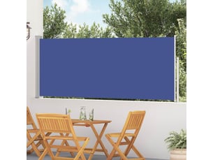 Auvent latéral rétractable, store latéral de patio 117x514 cm bleu