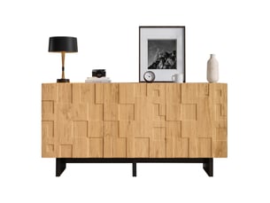 Buffet 3 porte(s) <strong>HAVRYA</strong> <strong></strong> - 140 cm coloris naturel