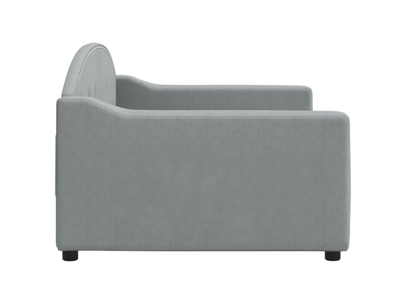  Lit simple- lit adulte -  lit de repos sans matelas gris clair 90x190 cm tissu  - Conforama C