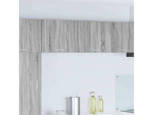 Meuble de rangement, armoire suspendue gris sonoma et blanc 50x31x40cm