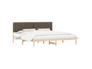 Lit 2 places 200x200 cm coloris taupe