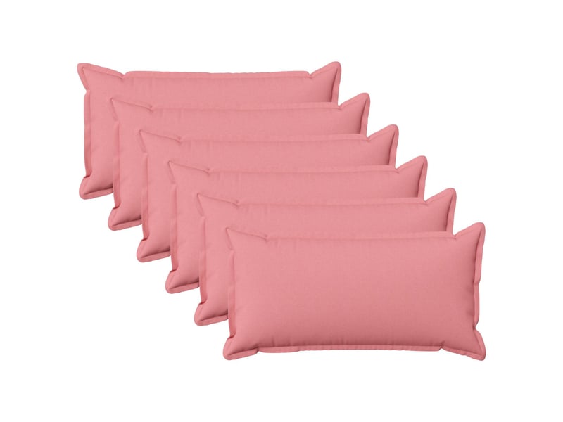  Lot de 6 coussins avec oreiller, coussins décoratifs houten rose lin synthétique cf51322  - Conforama B