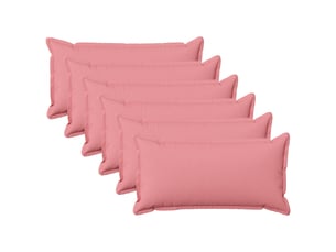 Lot de 6 coussins avec oreiller, coussins décoratifs houten rose lin synthétique cf51322