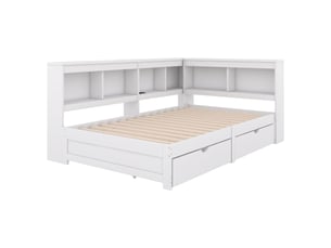 Lit banquette 90x200 cm BIQZUYA   coloris blanc