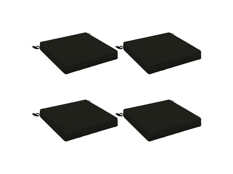  Lot de 4 coussins de siège, coussins d'assise soest 100 % polyester noir cf60447  - Conforama A