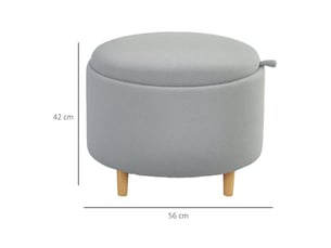 Pouf / repose pied BLOSSOM 838-434V81GY gris