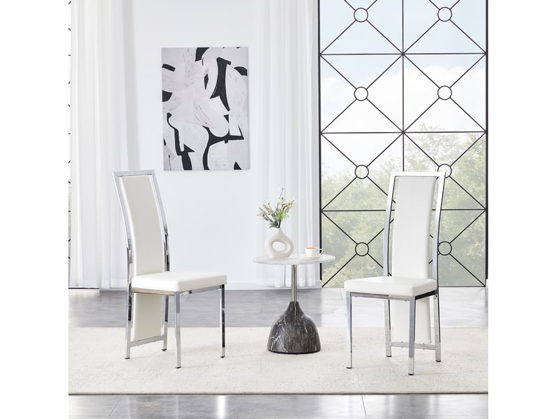  Lot de 2 chaises de salle à manger à dossier haut 109 cm evryae  - Conforama B