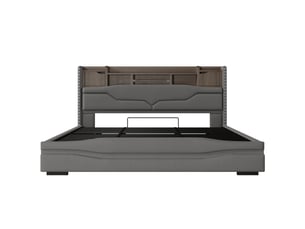 Lit coffre 180x200 cm SEYAKANY   coloris gris