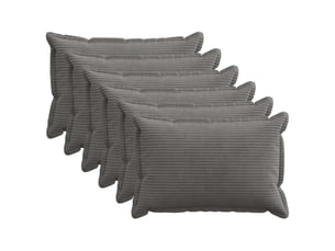 Lot de 6 housses de coussin houten gris foncé 30 x 50 cm cf49825