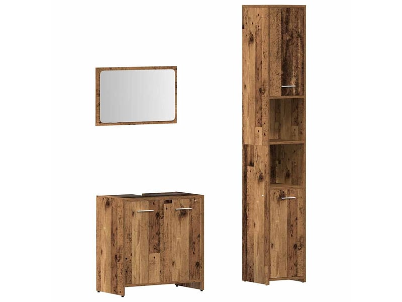  Ensemble de meubles salle de bain 3 pcs bois d'ingénierie cf63943  - Conforama A