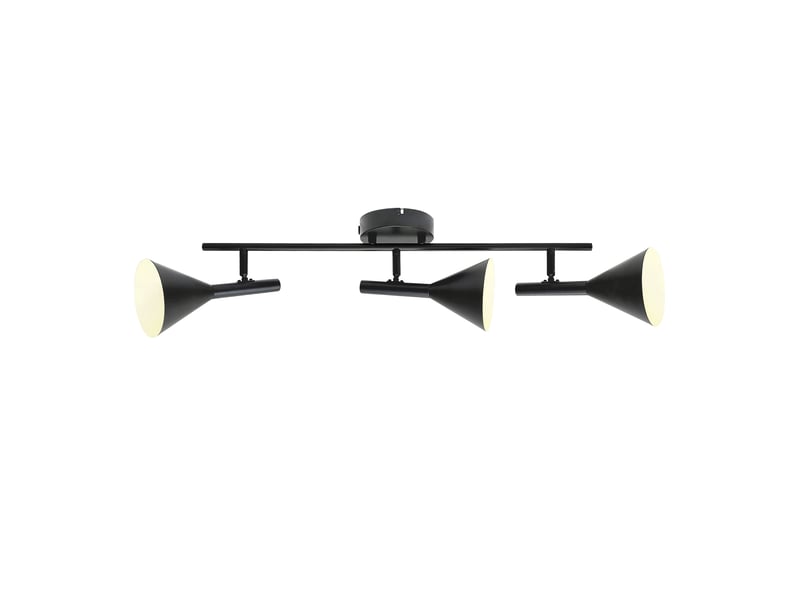  Plafonnier kelvis 3-spot métal noir , h. 25 - ip20 - gu10 nordlux intérieur 2612706003 - Conforama A