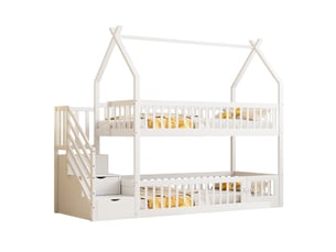 Lit superposé 90x200 cm <strong></strong>  <strong>OMNIGLINT TRADING LTD</strong> coloris blanc