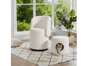 Pouf / repose pied WISHDOR blanc