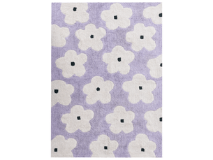 Tapis enfant mokhva violet clair 140 x 200 cm coton