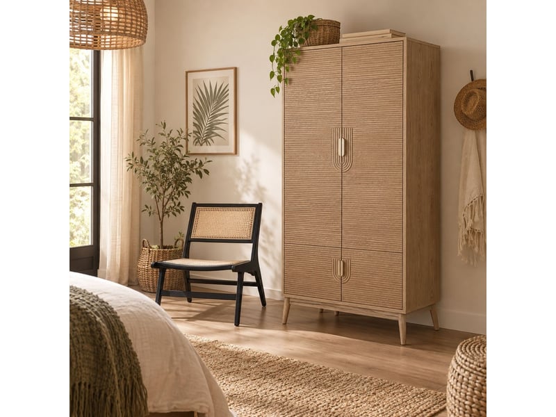  Armoire en bois marron 80 x 56 x 180 cm (h)  - Conforama B