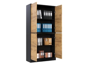 Bibliotheque coloris bicolore 3 étagère(s) <strong>MODENUIT </strong> <strong></strong> - 80 cm x 180 cm