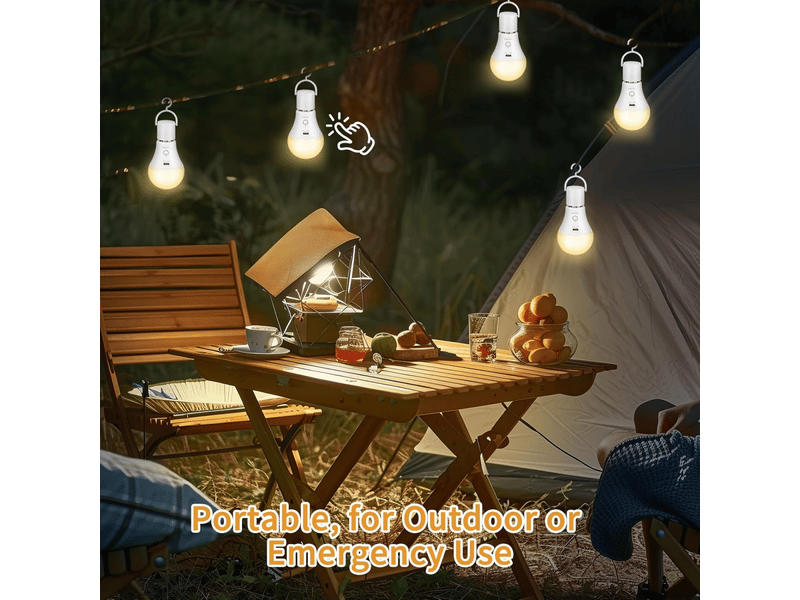  Ampoule rechargeable avec télécommande, dimmable en 3 couleurs, e27, usb, à piles, d'urgence (paquet de 2)  - Conforama D