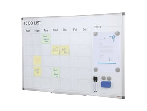Vevor tableau blanc magnétique planning mensuel 2-en-1, 91,5x61 cm, alu.