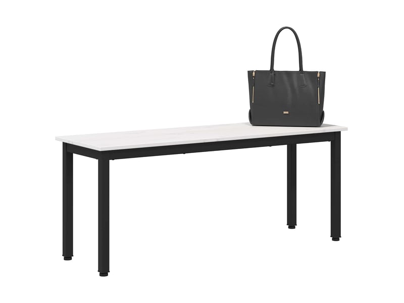  Banc d'entrée, banc d'intérieur blanc 110x35x45 cm bois de pin massif  - Conforama C