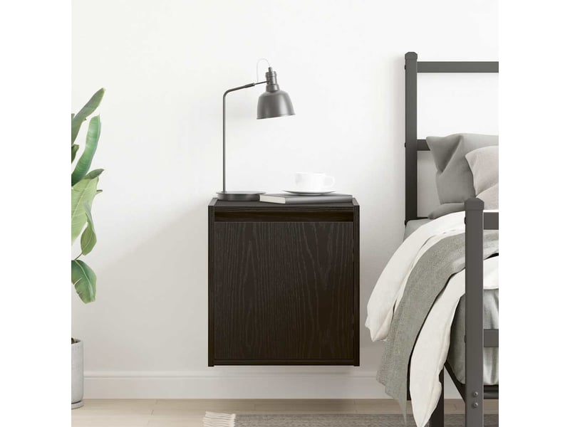  Table de chevet - cabinet de chevet - table de nuit murale noir 38x34x40 cm  - Conforama B