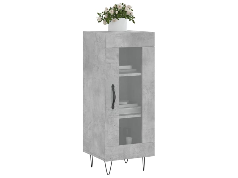  Buffet - bahut - meuble de rangement gris béton 34,5x34x90 cm bois d'ingénierie  - Conforama C