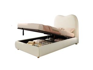Lit coffre 90x190 cm MODERNLUXE   coloris beige