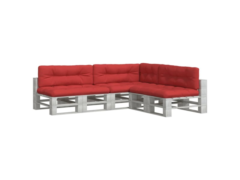  Lot de 7 coussins de palette, coussins de canapé rouge tissu cf59754  - Conforama C