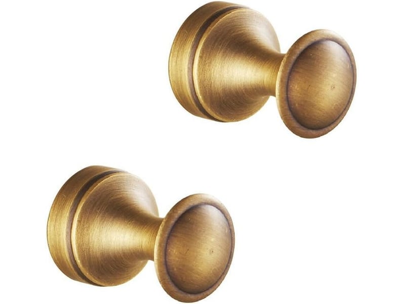 Retro crochets ganci en laiton, muro antico montato in ottone bagno asciugamano ganci 2 pack laiton antique, multicolore XLH-ZLS-015667ZLS - Conforama A