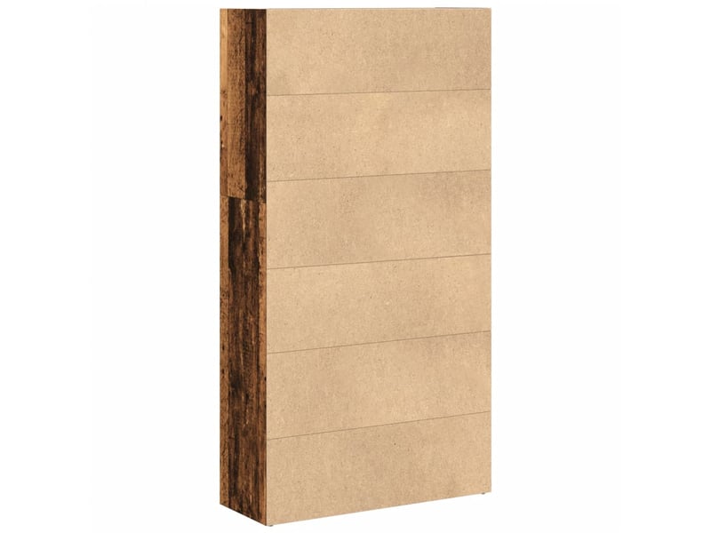  Bibliothèque, meuble de rangement salon vieux bois 80x30x152 cm bois d'ingénierie  - Conforama E