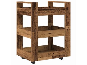 Desserte de cuisine, chariot de rangement bois ancien 60x45x80 cm shl3482