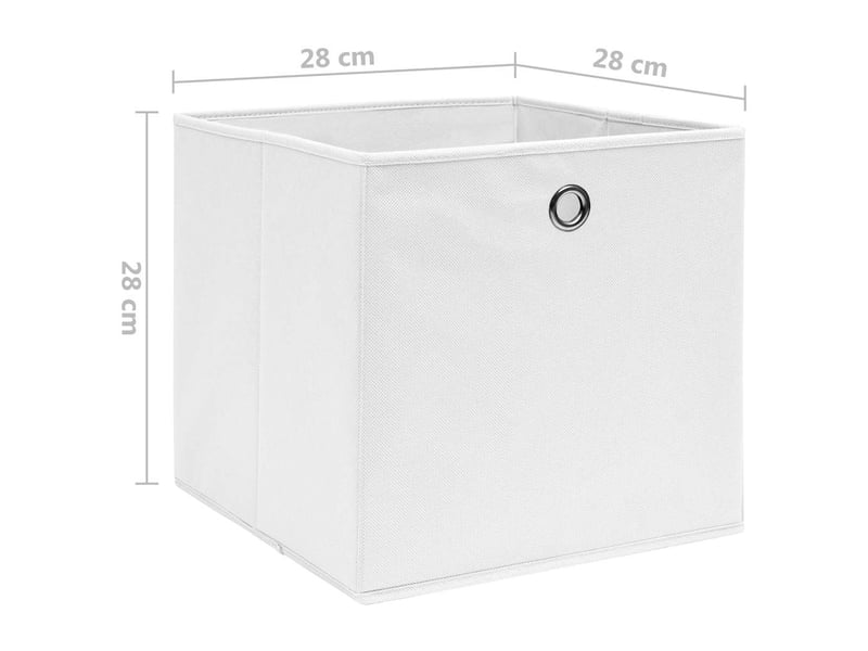 Boîtes de rangement 10 pcs tissu intissé 28x28x28 cm blanc  - Conforama E