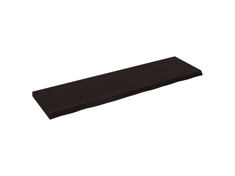 Comptoir de salle de bain, plan de travail marron foncé bois massif traité cf65879 - Conforama A
