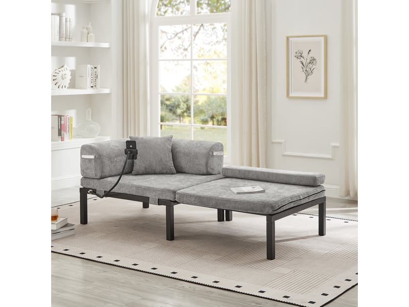  Canapé convertible, canapé-lit – lit gigogne, 1 place, gris clair  - Conforama A