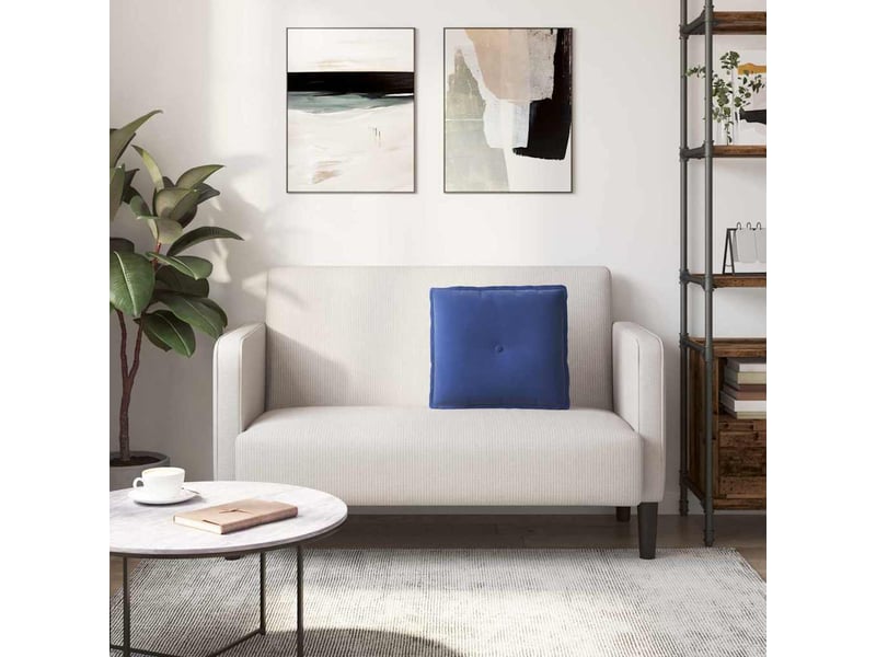  Coussin de dos, coussin de dossier bleu police 50 x 45 cm tissu en velours côtelé cf54568  - Conforama D