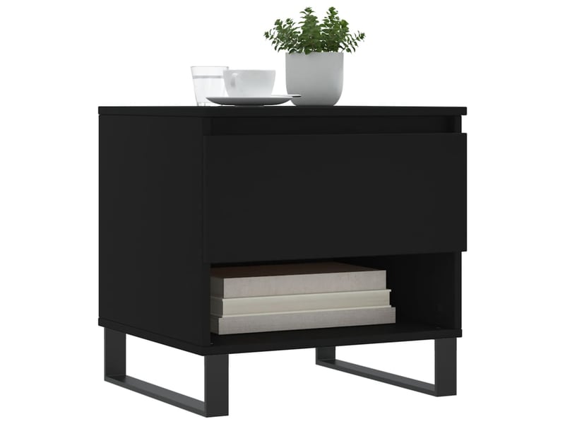  Tables basses 2 pcs | table de salon noir 50x46x50 cm bois d'ingénierie shl7616  - Conforama C