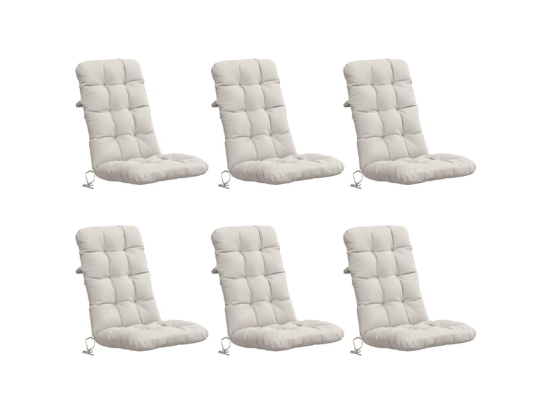  Lot de 6 coussins de chaise à dossier haut vianen cf59405  - Conforama A