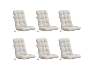 Lot de 6 coussins de chaise à dossier haut vianen cf59405