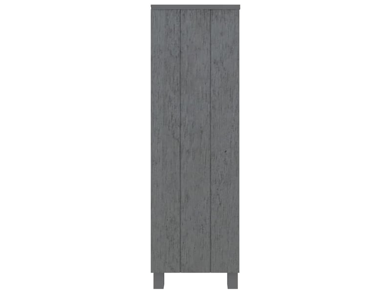 Bibliothèque, meuble de rangement salon hamar gris foncé 85x35x112 cm bois de pin massif  - Conforama D