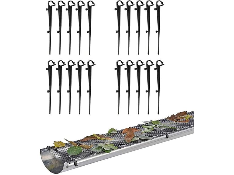  Lot de 20 crochets de fixation noirs pour couvercle de protection de caniveau de drainage en polypropylène (pp YSK0003698LY - Conforama D