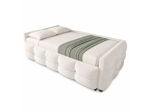 Lit gigogne 2x90x190 cm ULQENI   coloris beige