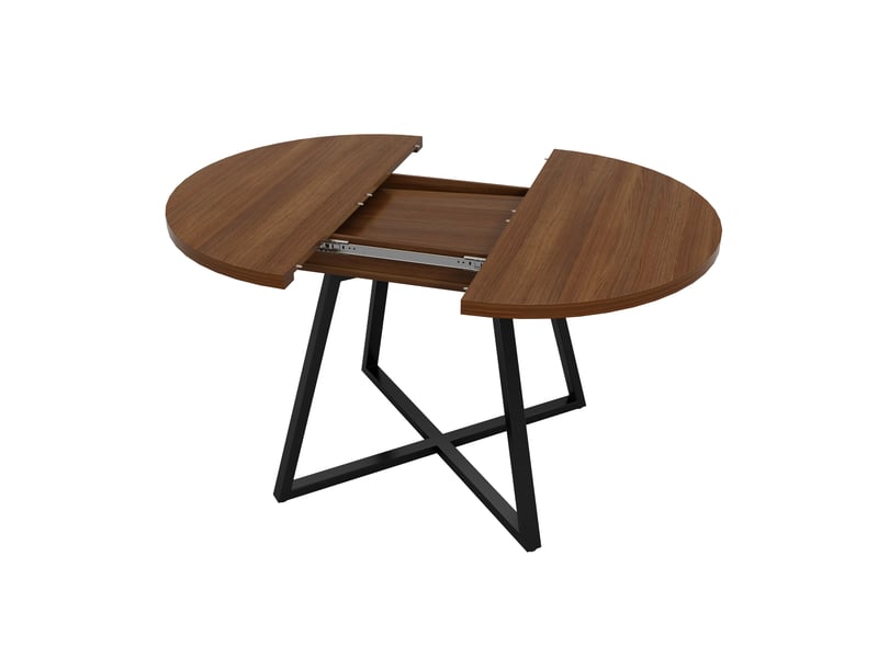  Table à manger extensible 100140 x 100 cm, 4 à 6 personnes, coloris noyer Jamama eleni - Conforama W