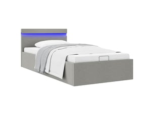 Lit adulte, lit simple, cadre de lit à rangement hydraulique sans matelas 100x200cm cf130