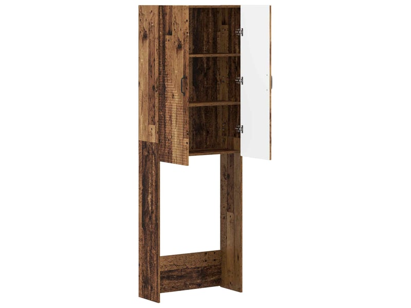  Armoire de toilette, meuble de toilette haarlem bois ancien 66x25.5x190 cm  - Conforama D
