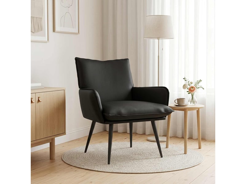 Vidaxl fauteuil noir simili cuir - Conforama B