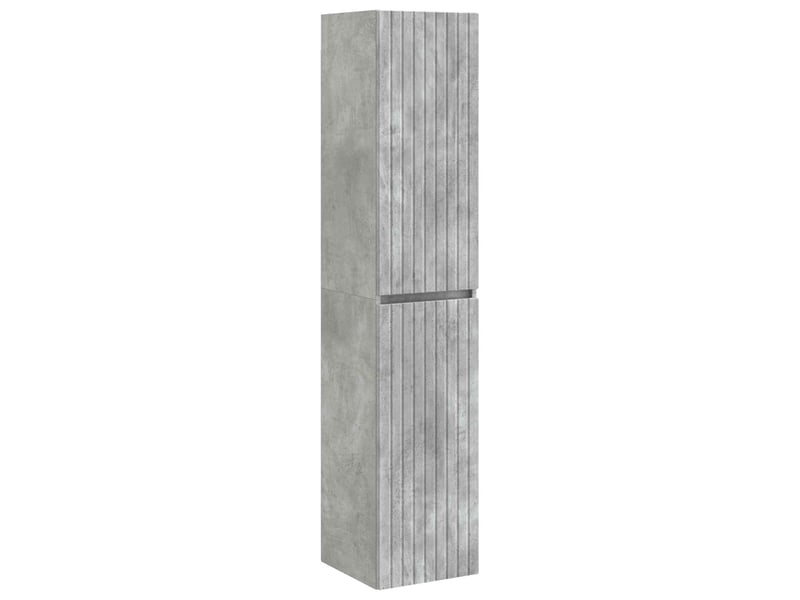 Cabinet salle de bain mural, meuble de rangement gris béton 33x34.5x160 cm shl3394 - Conforama A