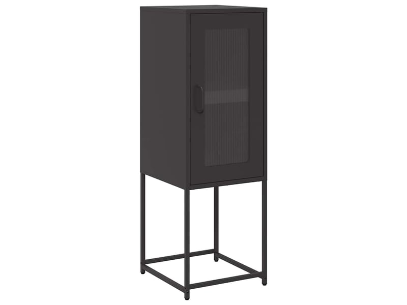  Buffet - bahut - meuble de rangement noir 36x39x107 cm acier laminé à froid  - Conforama A