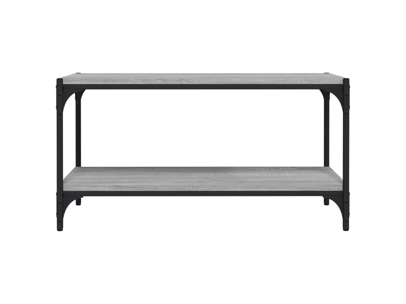  Meuble tv - banc tv - meuble de rangement sonoma gris 80x33x41 cm bois d'ingénierie et acier  - Conforama D