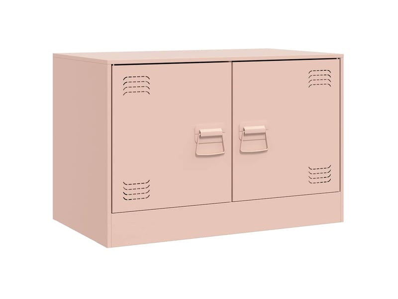 Meuble tv - banc tv - meuble de rangement rose 67x39x44 cm acier  - Conforama A