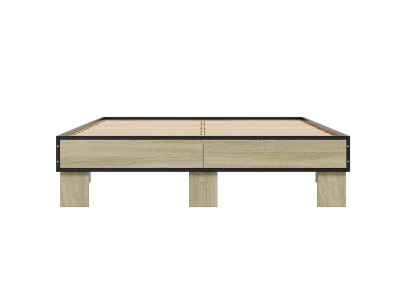  Lit double- lit adulte -  cadre de lit sans matelas chêne sonoma 120x200 cm  - Conforama C