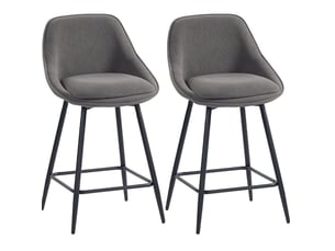 tabouret de bar <strong>HAUSS SPOLE</strong> - gris hauteur d'assise 65 cm vendu Par paire
